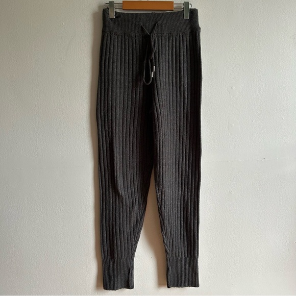 Free People Intimately Free Around The Clock Charcoal Knit Jogger Pant - Picture 2 of 11